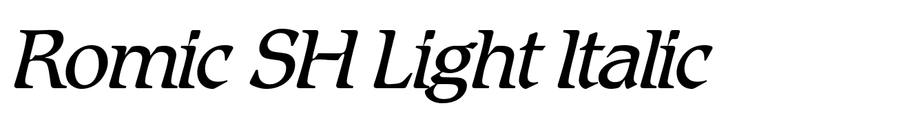 Romic SH Light Italic